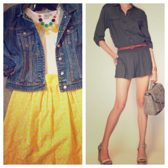 Tibi Dresses & Skirts - Tibi High-Waist Yellow Eyelet Skirt