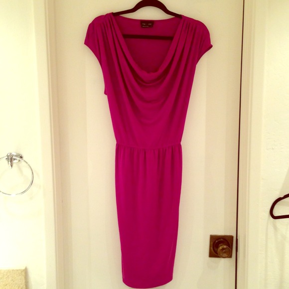 SOLD in bundle Fuchsia pink jersey dress
