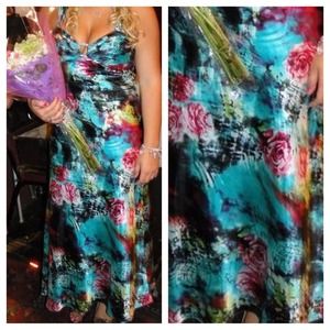 Multi colored evening gown