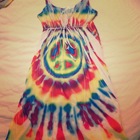 Tie dyed spaghetti strap dress