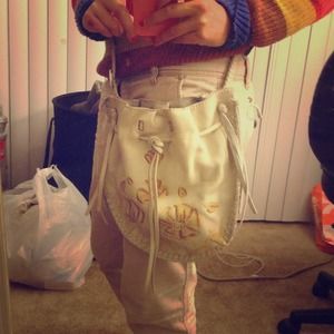 White Leather Lucky Brand Crossbody