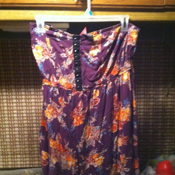 Plus size strapless mini dress
