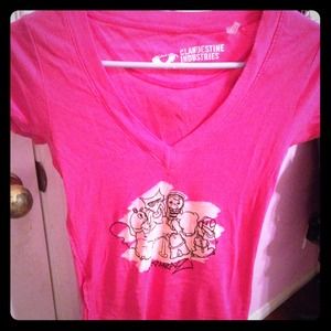 Clandestine Industries pink v-neck
