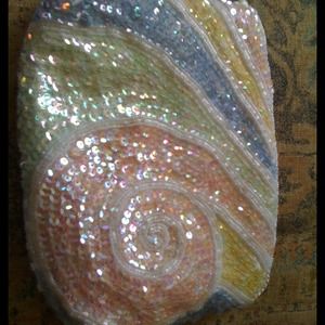 Sequined small clutch bags