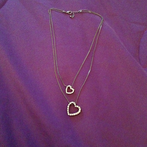 Two tier heart necklace
