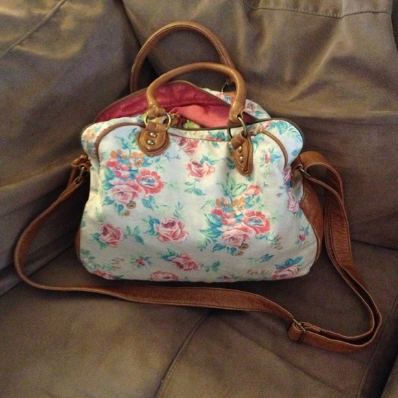 Floral print handbag