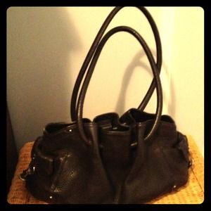 Cole haan dark brown leather bag