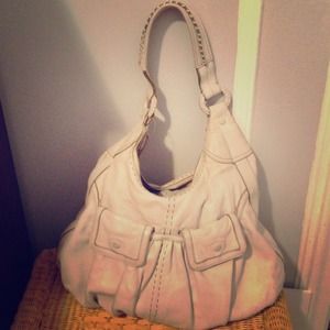 Cole haan white leather large bag