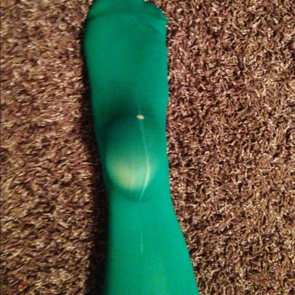 AmApp Green Thigh High Tights - Picture 2 of 4
