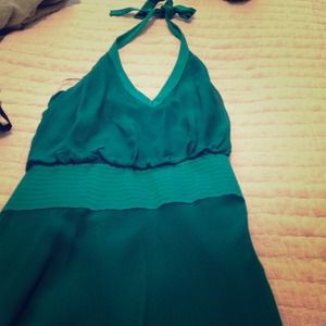 Emerald green cocktail dress