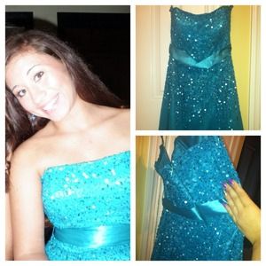 Blue Cocktail Dress.