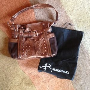 B. Makowsky Bronze Handbag. Brand New Never Used!