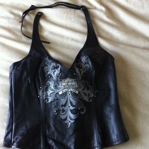 Harley Davidson leather vest
