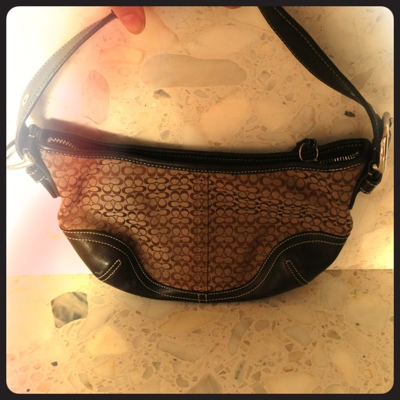 Brown on Brown Coach bag traditional
