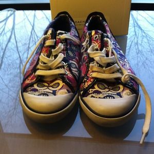 Bundled. Coach Barrett Pop Purple Multi Sneakers