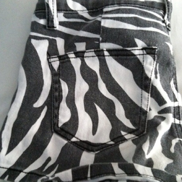 High waisted zebra shorts