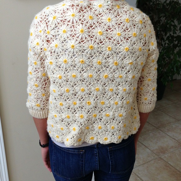 SOLD! Lucky brand daisy cardigan! - Picture 2 of 3