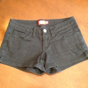 Black jean shorts