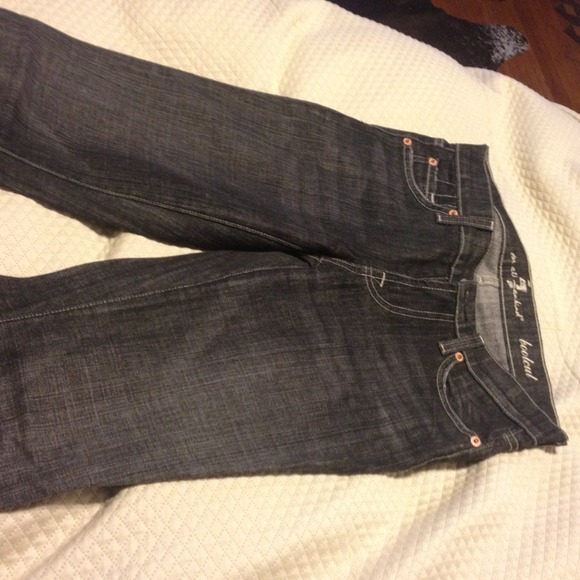 Bootcut black faded jeans