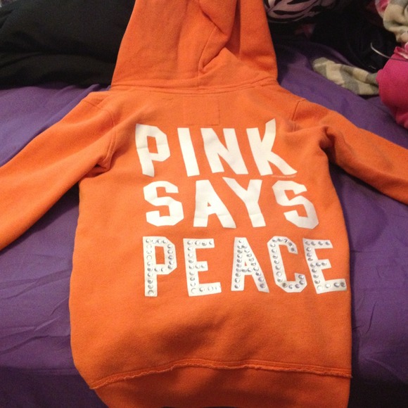 Orange Victoria's Secret hoodie