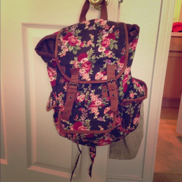 Floral print backpack