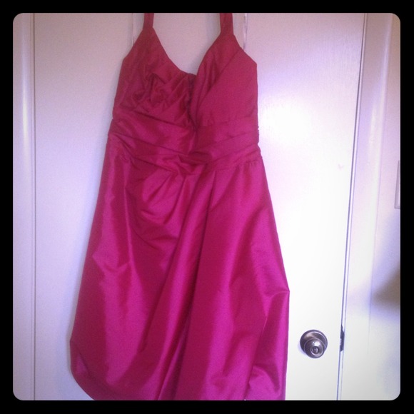 Hot Pink Halter Cocktail Dress!