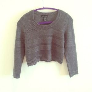 Gray cropped sweater