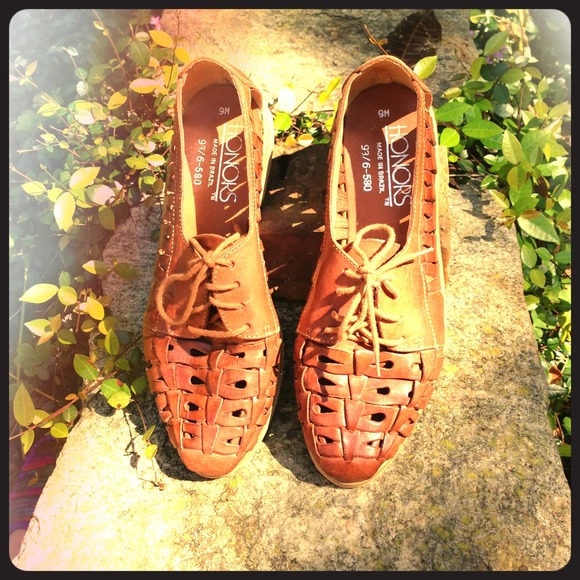 Leather Bohemian boat shoes