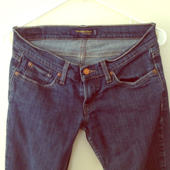 Levi's low rise super skinny blue jeans
