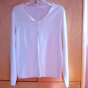 Cream button up sweater cardigan long sleeved