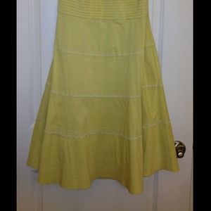 Yellow BCBGMAXAZRIA halter dress. Size 12