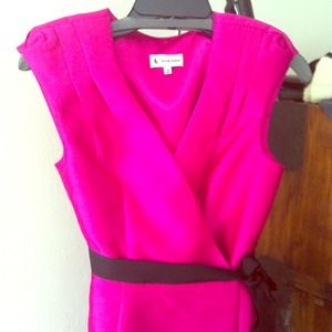 Ava and Aiden fushia wrap dress