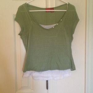 green shirt with built in tank