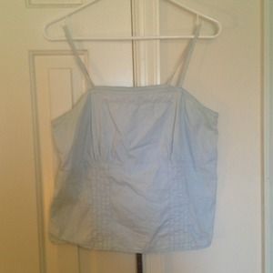 Cute light blue tank with flower details