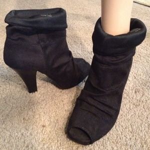 Black semi-boots with heels