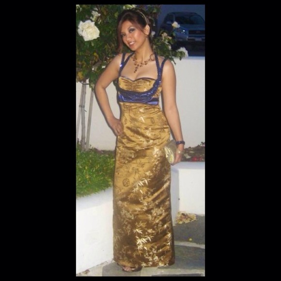 Custom-made Oriental Formal Gown, Size XS