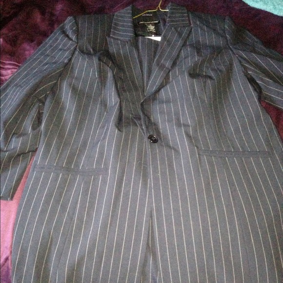 CLOSING CLOSET SUNDAY! Navy Pinstripe Dress/Jacket