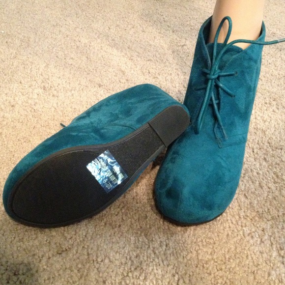 Pine green high wedges - Picture 2 of 3