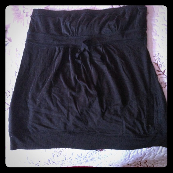 Black Strapless Shirt