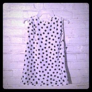 Black and White pok-a-dot Blouse