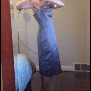 NWT Vera Wang gunmetal cocktail dress!