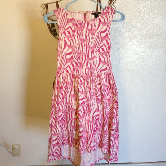 🙅DONATED🙅High-low zebra print dress