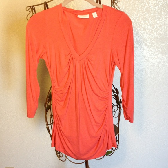 🙅DONATED🙅Stretchy, coral 3/4 sleeve top