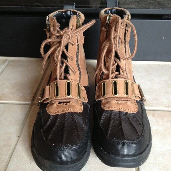 Ralph Lauren boots  leather uppers, rubber soles