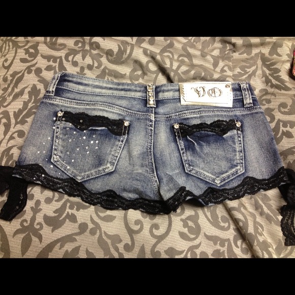 Lace tie side shorts