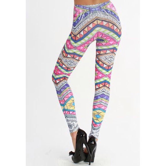 Sold out! multi print geometric leggings - Picture 3 of 3