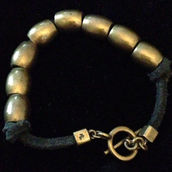 Classic Ralph Lauren Bracelet brass and leather.
