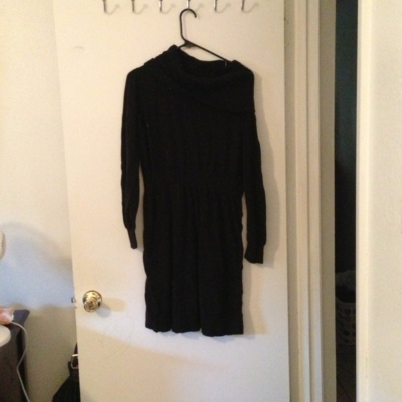 Black sweater dress