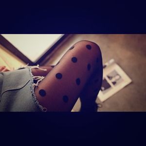 Large Polka dot thin tights