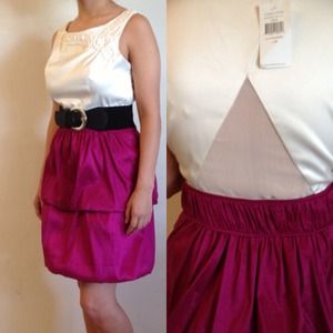 Pink and white party dress